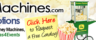 Customized popcorn machines, business marketing, event marketing and fundraising ideas